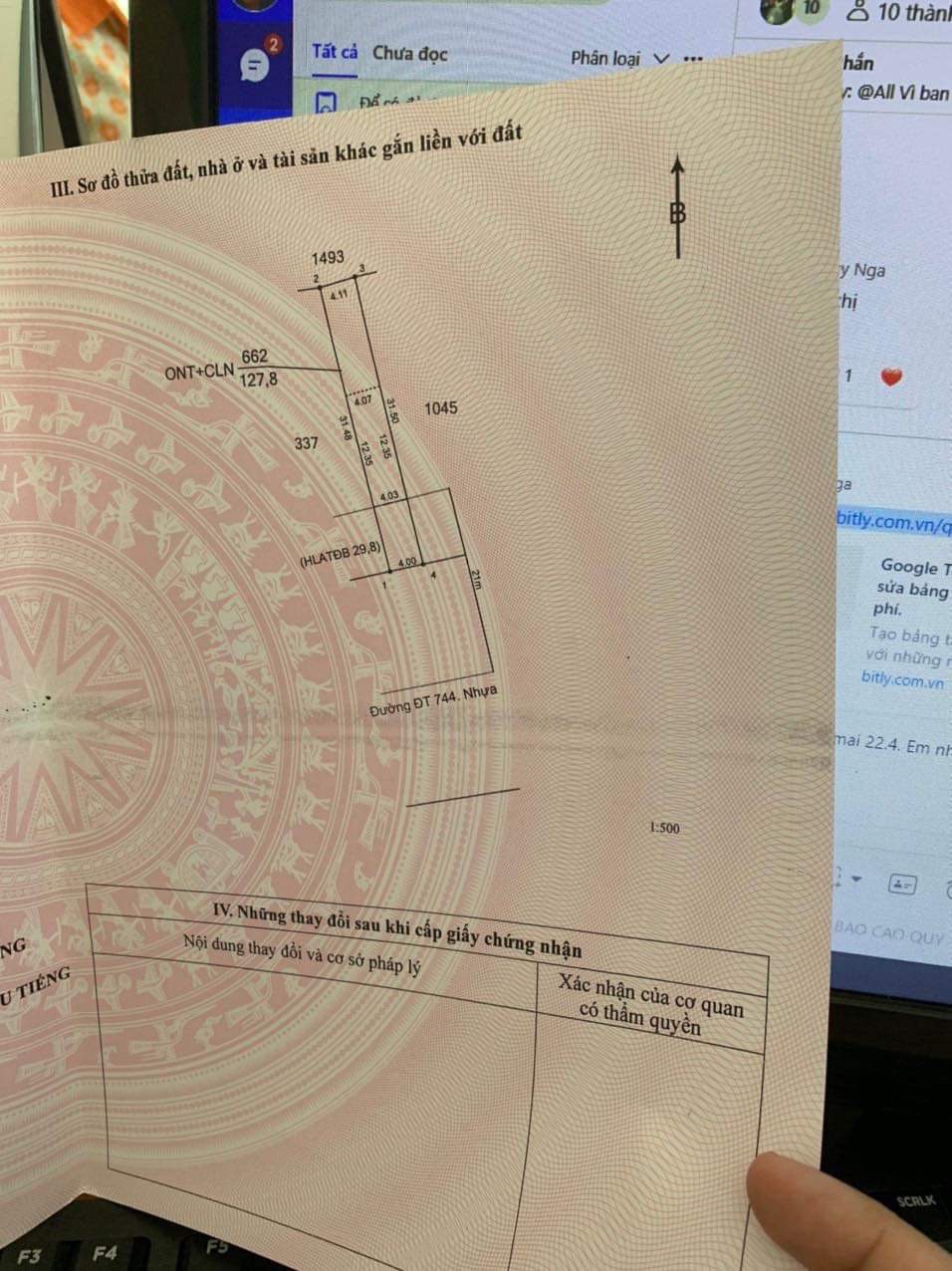 Bán nhà 1 trệt 1 lầu tại đường dt 744, thanh tuyền, dầu tiếng.