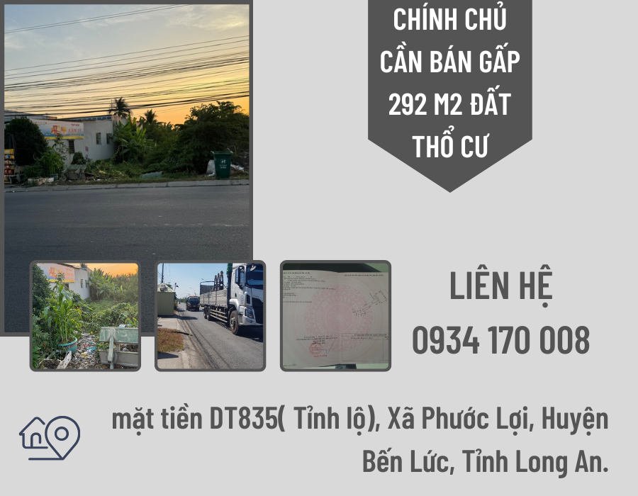 https://infonhadat.com.vn/chinh-chu-can-ban-gap-292-m2-dat-tho-cu-mat-tien-dt835-tinh-lo-xa-phuoc-loi-huyen-ben-luc-tinh-long-an-j38617.html