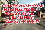 Chính chủ cần bán nhà tại Đường Phan Văn Trị, Phường 5, Gò Vấp, Hồ Chí Minh